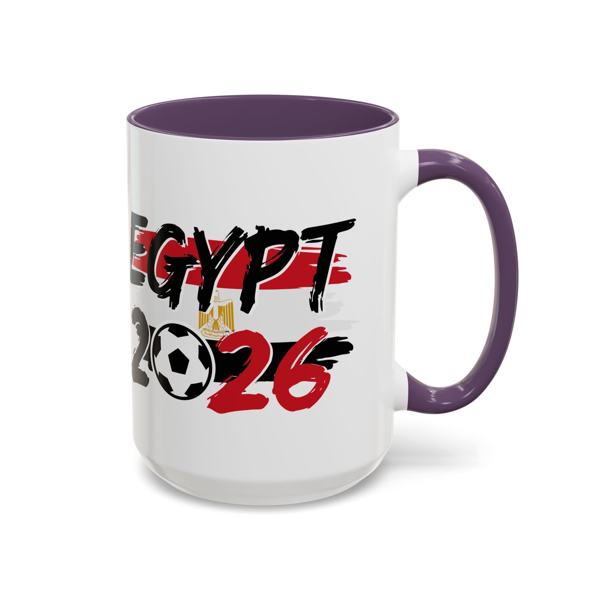 Egypt 2026 Soccer World Cup Accent Coffee Mug | Egypt 2026 Football Flag Design, Soccer World Cup 2026, Gift for Dad
