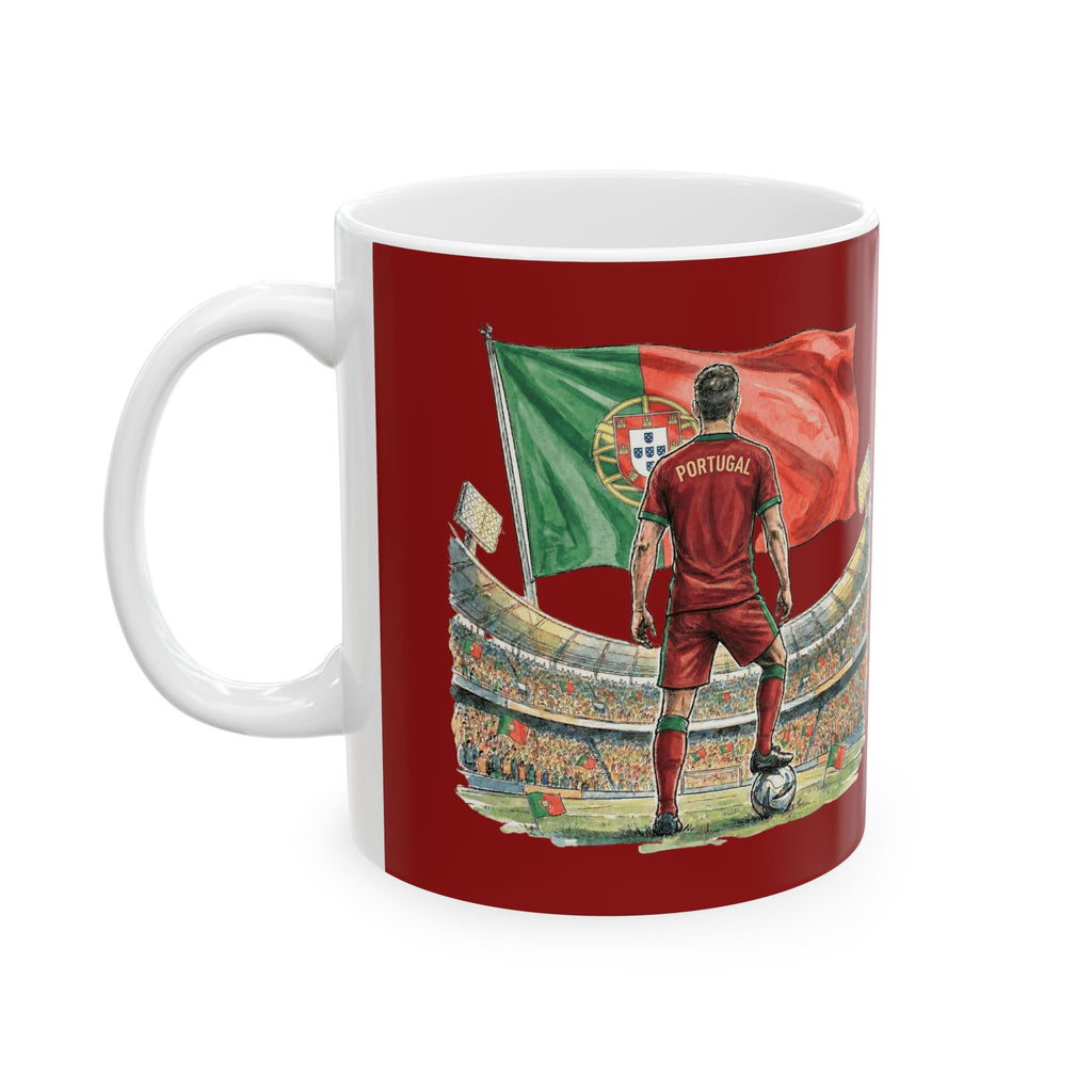 Portugal World Cup 2026 Style Mug, Red Ceramic Mug, Portugal Flag, Soccer Fan Gift
