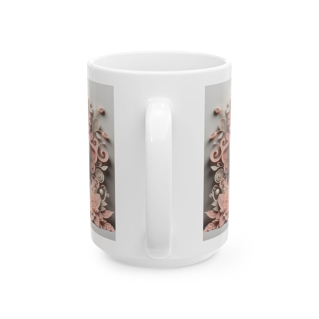Blush Floral Baroque Mug | Ceramic Coffee Cup, Mother's Day Sale