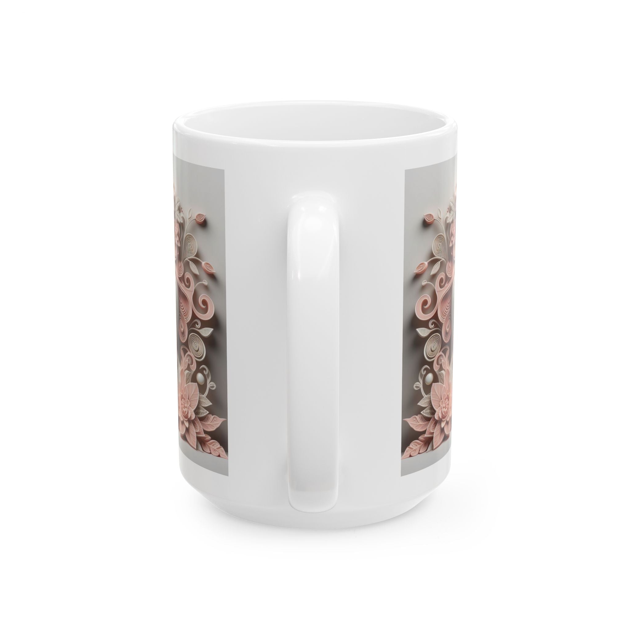 Blush Floral Baroque Mug | Ceramic Coffee Cup, Mother's Day Sale