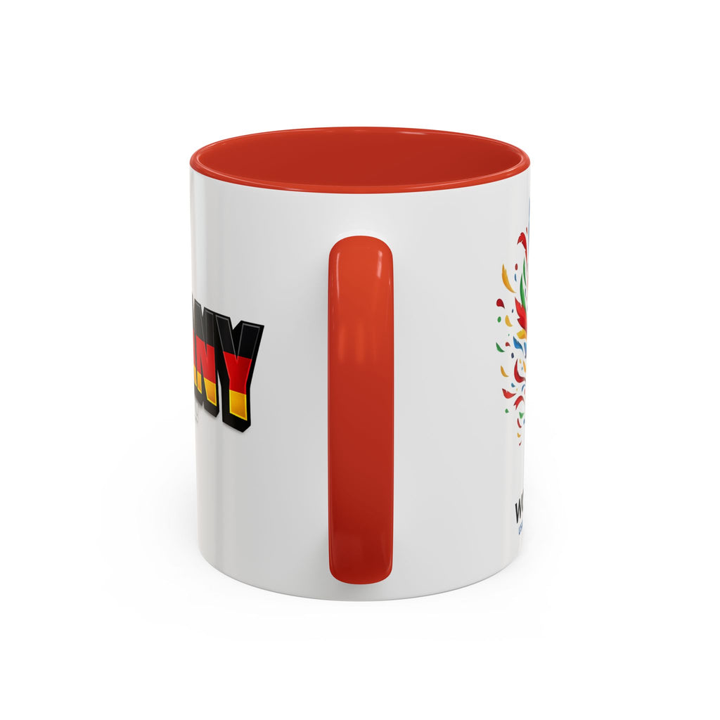 Germany flag text Mug | Accent Coffee Mug 11oz or 15oz, World Cup 2026, Gift for Dad