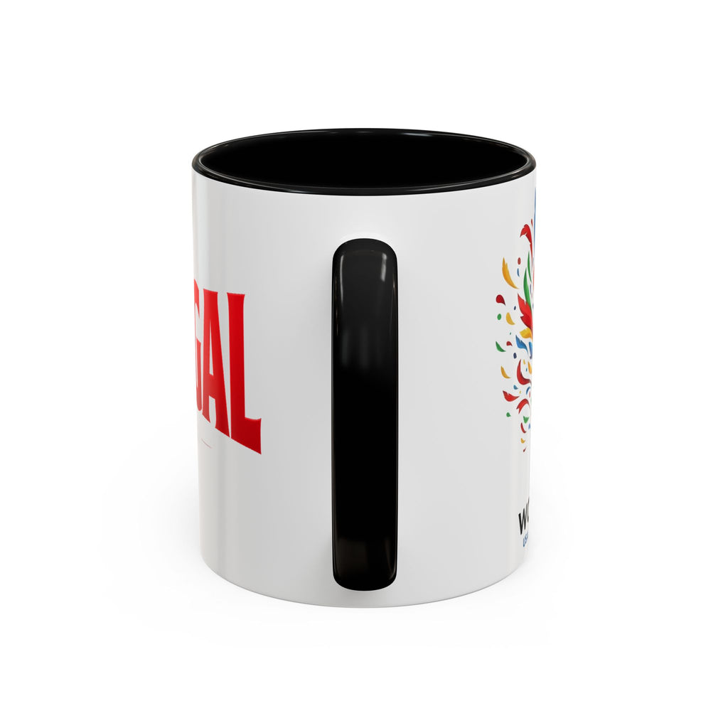 Portugal flag lettering Accent Coffee Mug | Portugal souvenir mug, Soccer World Cup 2026, Gift for Dad