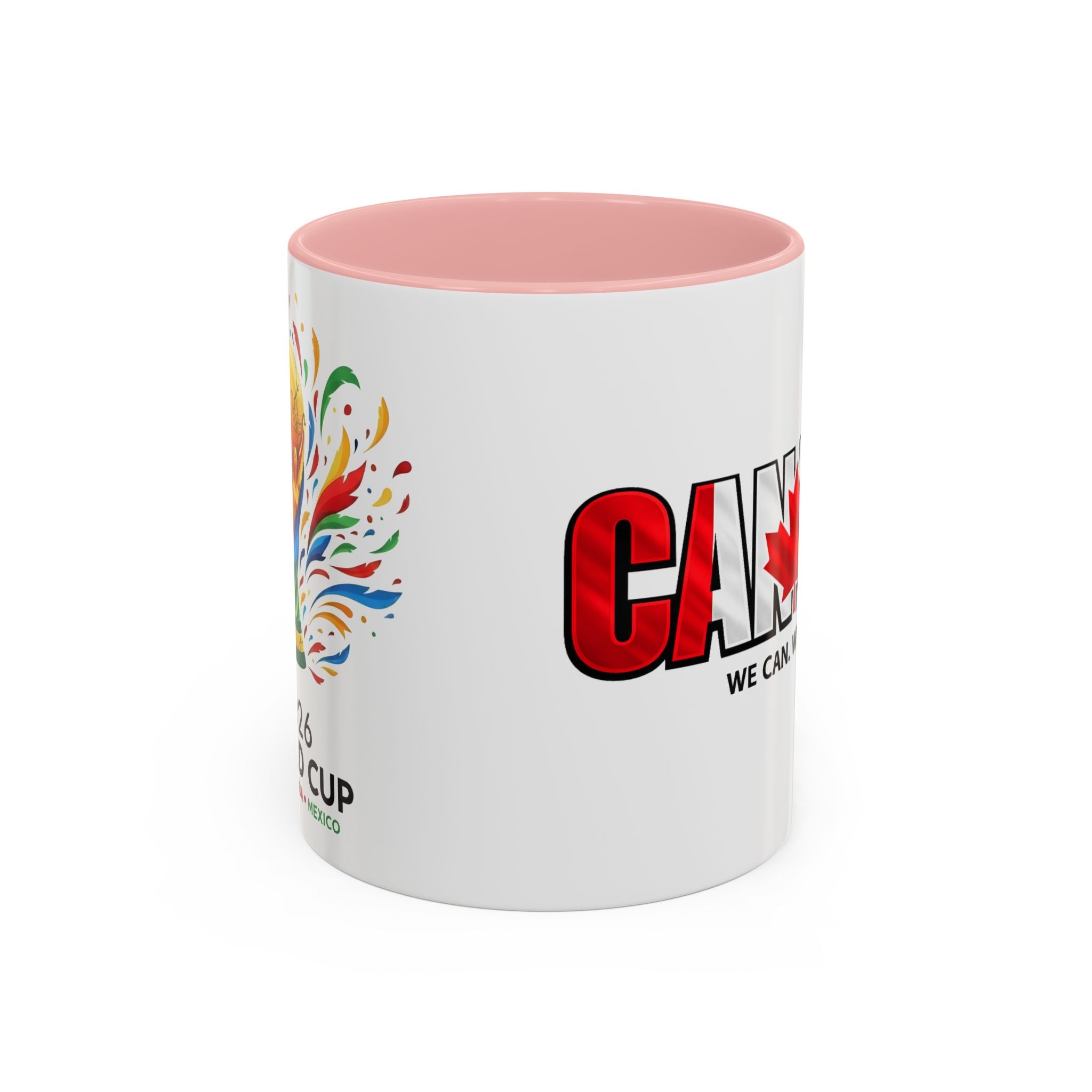 Canada Maple Leaf Text Coffee Mug | We Can. We Will. World Cup 2026, Canada Flag, Gift for Dad