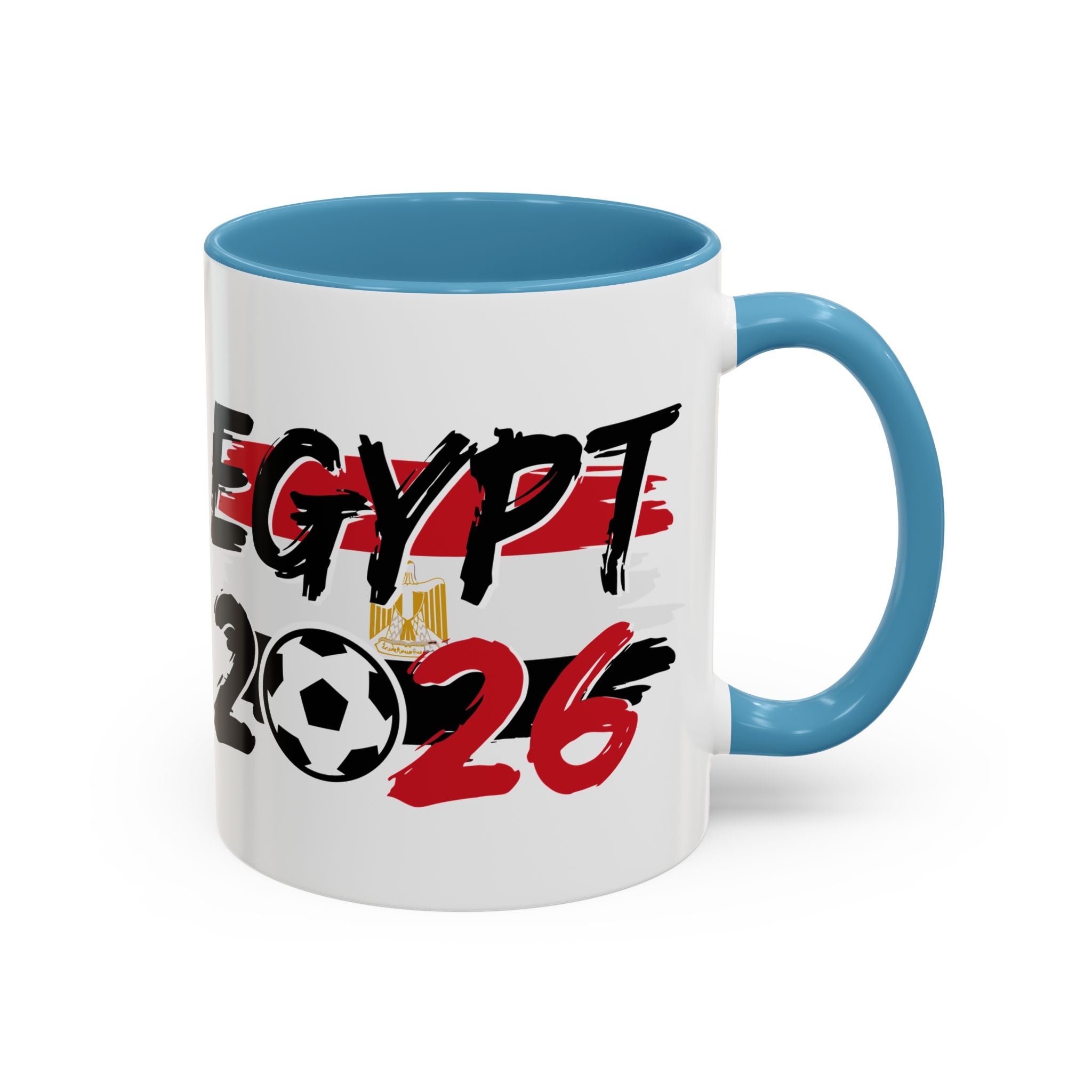 Egypt 2026 Soccer World Cup Accent Coffee Mug | Egypt 2026 Football Flag Design, Soccer World Cup 2026, Gift for Dad