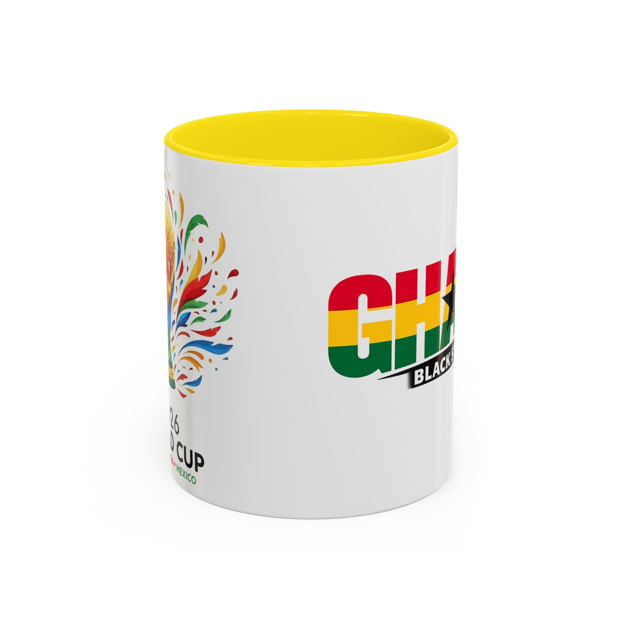 Ghana Black Stars flag stripe Accent Coffee Mug | 11oz 15oz, World Cup 2026, Gift for Dad