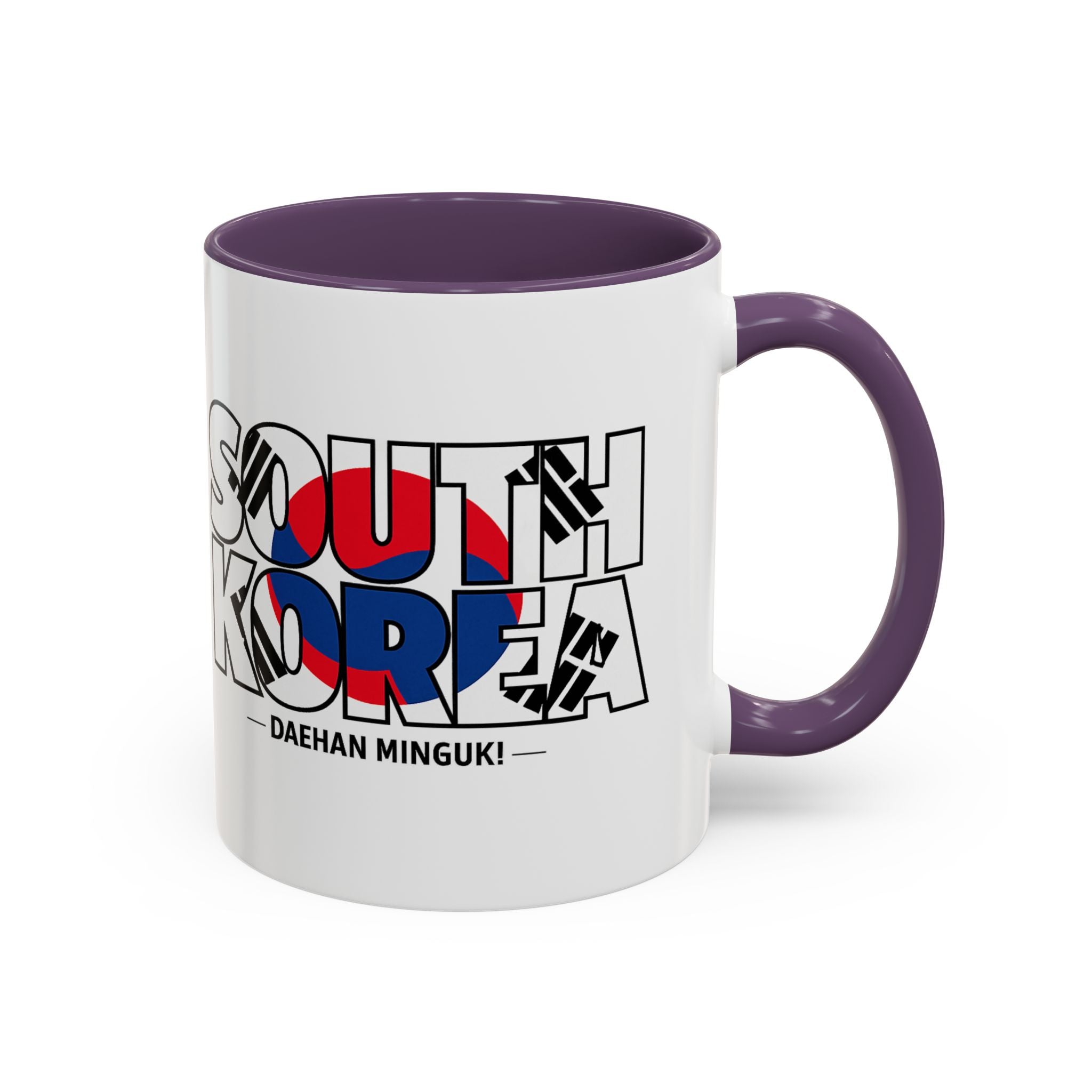 South Korea flag text Accent Coffee Mug | Korean travel souvenir, Soccer World Cup 2026, Gifts for Dad