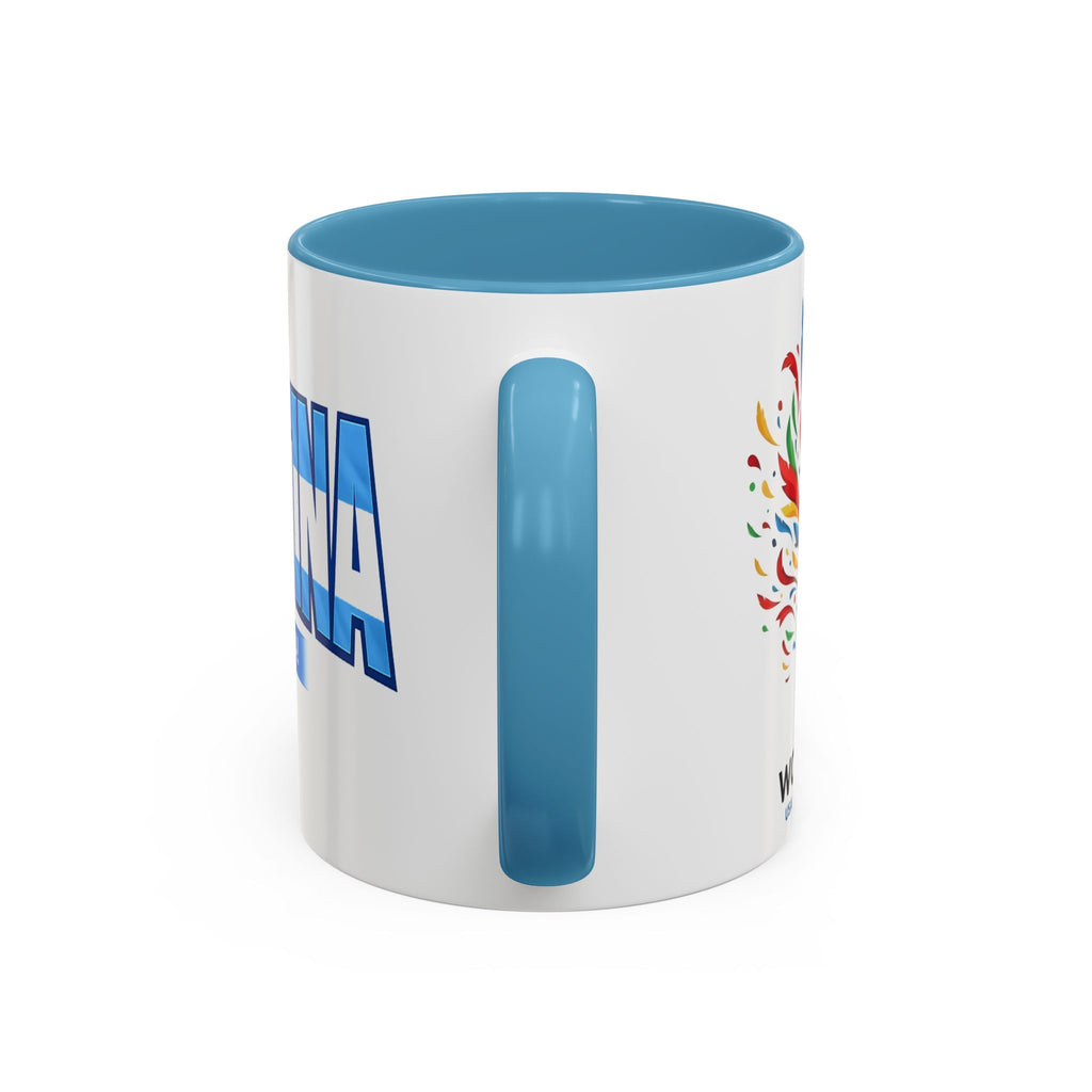 Argentina Vamos Argentina Mug | Accent Coffee Mug, Flag Text Design